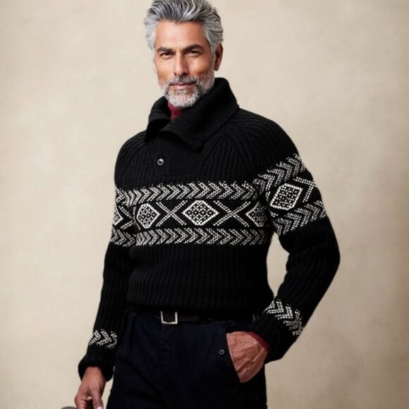 Banana Republic Arran  fair Isle sweater - Picture 2 of 11